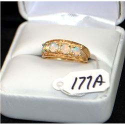 LADIES 14K YELLOW GOLD OPAL FASHION RING