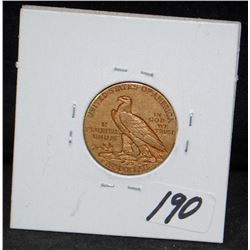 1911-S $5 INDIAN GOLD COIN FROM SAFE DEPOSIT