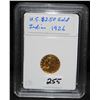 Image 2 : 1926 $2 1/2 INDIAN GOLD COIN FROM SAFE DEPOSIT
