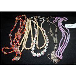 SEVEN VINTAGE COSTUME NECKLACES