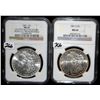 Image 2 : 1887 AND 1881-S MORGAN DOLLARS - NGC MS64