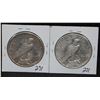 Image 1 : TWO KEY DATE 1921 PEACE DOLLARS