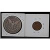 Image 1 : KEY DATE 1894-S MORGAN & 1908-S INDIAN CENT