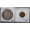 Image 2 : KEY DATE 1894-S MORGAN & 1908-S INDIAN CENT