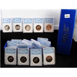 20 GRADED SILVER NNC PROOF & MS FOREIGN COINS