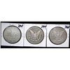 Image 1 : TWO 1878-CC AND ONE 1880-CC MORGAN DOLLARS
