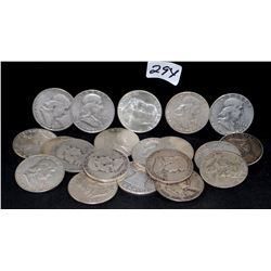 20 FRANKLIN HALF DOLLARS FROM SAFE DEPOSIT