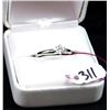 Image 1 : LADIES PLATINUM .37CT SI2/G DIAMOND SOLITAIRE RING
