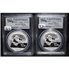 Image 2 : TWO 2014 CHINA 1ST STRIKE SILVER PANDA - PCGS MS70
