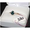 Image 2 : 1.14CT  FANCY GREEN RUSTIC DIAMOND SOLITAIRE RING