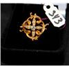 Image 2 : VICTORIAN 10K FILIGREE DIAMOND & SEED PEARL PIN