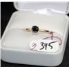 Image 1 : 14K TWO-TONE .77CT FANCY BLACK DIAMOND RING