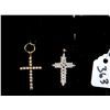 Image 1 : TWO 14K WHITE GOLD DIAMOND CROSSES