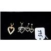 Image 1 : 14K YELLOW & WHITE GOLD PENDANTS & EARRINGS