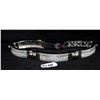 Image 2 : LADIES 14K WHITE GOLD 10.7CT DIAMOND HINGED BRACELET.
