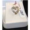 Image 2 : LADIES 10K YELLOW GOLD HEART PENDANT WITH 22 DIAMONDS. THE REPLACEMENT COST IS $800.00. AND COMES WI