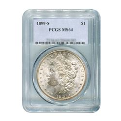 1899-S $1 Morgan Silver Dollar - PCGS MS64