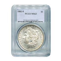 1882-S $1 Morgan Silver Dollar - PCGS MS63