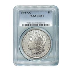 1878-CC $1 Morgan Silver Dollar - PCGS MS64