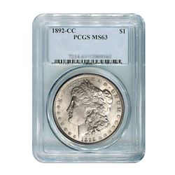 1892-CC $1 Morgan Silver Dollar - PCGS MS63