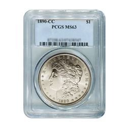 1890-CC $1 Morgan Silver Dollar - PCGS MS63