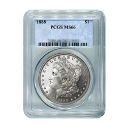 1888 $1 Morgan Silver Dollar - PCGS MS66