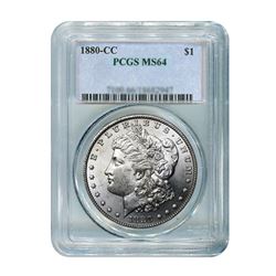 1880-CC $1 Morgan Silver Dollar - PCGS MS64