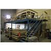 Image 1 : 30' X 12' X 9' TALL BLUE INDUSTRIAL PORTABLE MEZZANINE SYSTEM W/ ADDITIONAL UPRIGHTS AND CROSSBARS