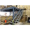 Image 8 : 30' X 12' X 9' TALL BLUE INDUSTRIAL PORTABLE MEZZANINE SYSTEM W/ ADDITIONAL UPRIGHTS AND CROSSBARS