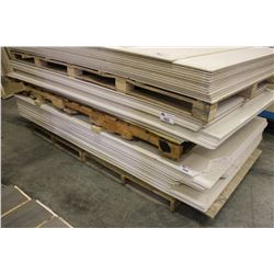 HALF SIZED PALLET OF 4' X 8' CEMENT BOARDS