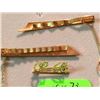 Image 3 : 18kt Gold Tie Clasps and Pin