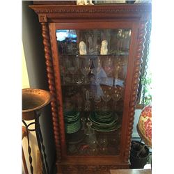 Oak Curio Cabinet