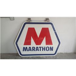 Marathon DST Sign with Hanger 60x48