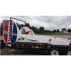 Orig. Standard One Pc. Cast Ring and Pole and Sign