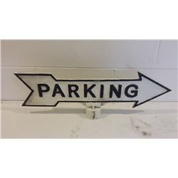 Parking Cast Iron Railroad Sign