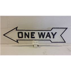 One Way Arrow Cast Iron Railroad Sign