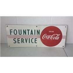 Coke Fountain Service Sign SSP Kick Plate 30x12