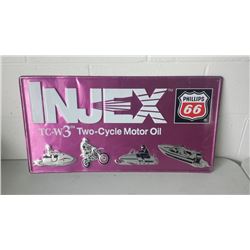 Phillips Injex Two-Cycle Oil Sign SST 28x15