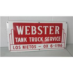 Webster Tank Truck Sign SSP 24x12