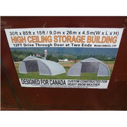 30'x85' high ceiling storage building