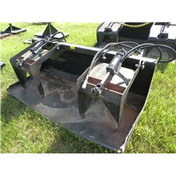 6 ft twin cylinder grapple bucket -bucket is bent