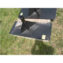 Skidloader 18" reach receiver plate -New