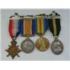 Image 1 : A SERIES OF FOUR WWI MEDALS, ribbons on bar, Territorial Force Efficiency, 1914-15 star, 1914-18...