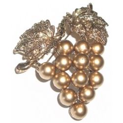 Vintage gold colored grape pin