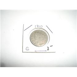 1910 Liberty "V" Nickel RFD Book Value $2+ *Nice Early GOOD Grade Nickel*