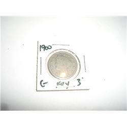 1900 Liberty "V" Nickel RFD Book Value $3+ *Nice Early GOOD Grade Nickel*