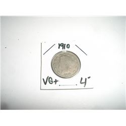 1910 Liberty "V" Nickel RFD Book Value $4+ *Nice Early VERY GOOD Grade Nickel*