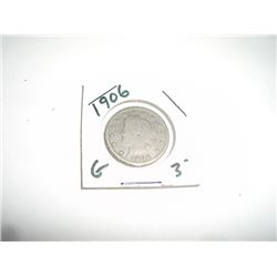 1906 Liberty "V" Nickel RFD Book Value $3+ *Nice Early GOOD Grade Nickel*