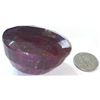 Image 2 : 191.75 *EXTREMELY HUGE* CARAT RED RUBY GEMSTONE *BEAUTIFUL OVAL CUT & FACETED* GEM!! GEMSTONE CAME O