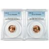Image 1 : 1955-D & 1958-D LINCOLN CENTS, PCGS MS-66 RED